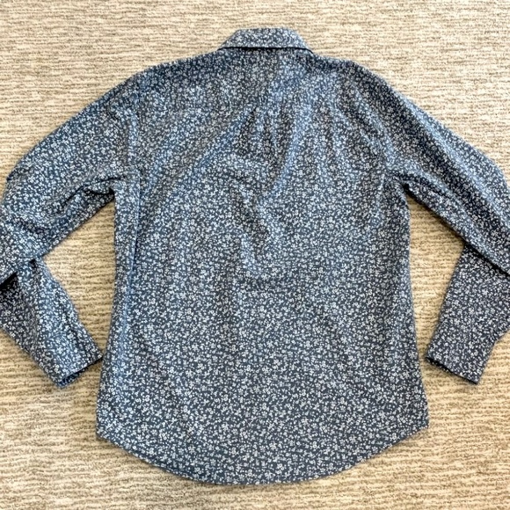Abercrombie & Fitch Mens Floral Print Long Sleeve Button Shirt Size M Stretch - Picture 9 of 10